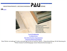 Tablet Screenshot of pau-maschinenbau.de